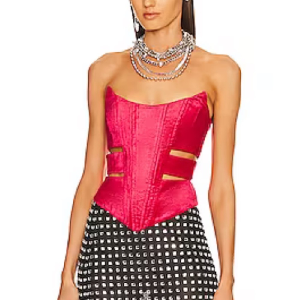 Revolve velvet corset top